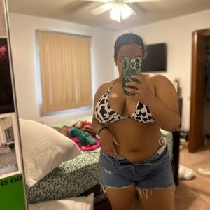 cow print bikini top